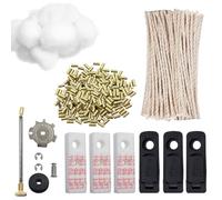 WestCH Lighter Replacement Repair Kit,Flint Lighter Wadding Pack Including Flints,Replacement Spring,Cotton,Wicks,Gasket,Cotton Felt,Rivet,for Zippo Kerosene Gasoline