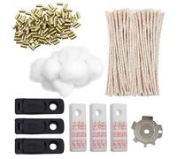 WestCH Lighter Replacement Repair Kit,Maintenance and Repair Kit Including 100 x Flints,1 x Screwdriver,7 x Cotton,50 x Wicks,3 x Gasket,3 x Cotton Felt for Zippo Kerosene Gasoline Lighter