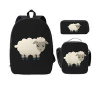 WESTCH Sheep 17in Bag + Pencil Case + Lunch Bag Combination - Versatile Storage Organizer for Learning Supplies