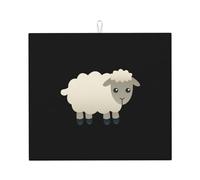 WESTCH Sheep Kitchen Drying Mat Dish Drying Mat Functional Absorbent Drying Mat – Ideal Kitchen Companion For Chefs Households And Campers – Protective Eco-Friendly
