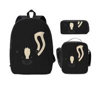 WESTCH Skunk 17in Bag + Pencil Case + Lunch Bag Combination - Versatile Storage Organizer for Learning Supplies