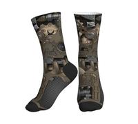 WESTCH Steampunk Mechanical Gears Mid-Tube Sports Socks - Premium Moisture-Wicking And Breathable Athletic Socks For Unisex Performance
