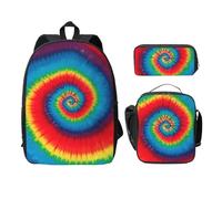 WESTCH Tie Dye Pattern 17in Bag + Pencil Case + Lunch Bag Combination - Versatile Storage Organizer for Learning Supplies