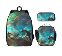 WESTCH Universe Galaxy Space 17in Bag + Pencil Case + Lunch Bag Combination - Versatile Storage Organizer for Learning Supplies