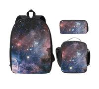 WESTCH Universe Milky Way Galaxy 17in Bag + Pencil Case + Lunch Bag Combination - Versatile Storage Organizer for Learning Supplies