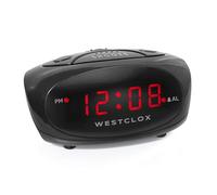 Westclox Super-Loud LED Electric Alarm Clock, Black, Standard