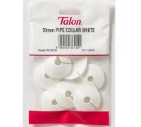 Westco 10mm White Plastic Pipe Collar 10 Pack - Split Type Decorative Pipe Covers for Radiator & Basin Connections