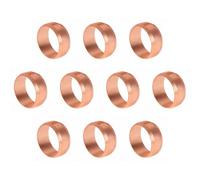Westco 10x 22mm Copper Compression Fitting Olive Rings, Brass | For 22mm Copper Pipe | Watertight No-Solder Seal for Hot & Cold Water and Heating Systems