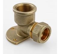 Westco 15 x 1/2" Heavy Brass Shower Head Wall Plate Elbow | 15 x 1/2" Heavy Brass Shower Head Wall Plate Elbow