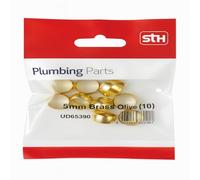 Westco 15mm Brass Olive Pack of 10 PP Compression Fitting Rings | For Copper Pipes | Plumbing Repair & Central Heating System