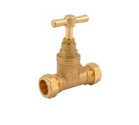 Westco 15mm Compression Brass Stopcock to EN1213 | Water Shut Off Valve | 15mm Compression Connection | Isolates Mains Water Supply for Plumbing Repairs and Maintenance