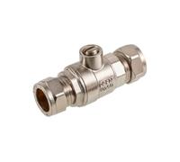 Westco 15mm Compression Chrome Full Bore Isolating Valve | Chrome Full Bore Isolating Valve | 15mm Compression Fitting from Westco