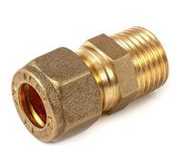 Westco 15mm x 1/2" Brass Compression Coupling C x MI Pipe Fitting | 15mm x 1/2" Compression Coupling | Brass C x MI Fitting | Westco Pipe Fitting