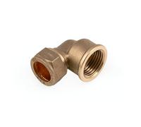 Westco 15mm x 1/2" Brass Compression Elbow C x FI Pipe Fitting