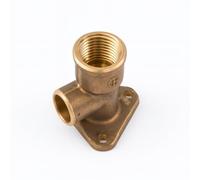 Westco 15mm x 1/2" Brass Wall Plate Elbow CO15 Pipe Fitting | 15mm x 1/2" Brass Wall Plate Elbow | CO15 Pipe Fitting | Brass Plumbing Fitting