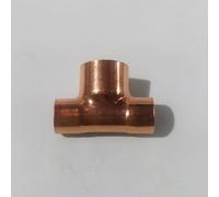 Westco 15mm x 15mm x 22mm Copper Reducing Tee EF28 - Pipe Branch Fitting | 15mm x 15mm x 22mm Copper Reducing Tee | EF28 Pipe Branch Fitting for Plumbing Pipework