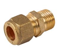 Westco 15mm x 3/8" Brass Compression Coupling C x MI Pipe Fitting | Westco Brass Compression Coupling | 15mm x 3/8" C x MI Pipe Fitting