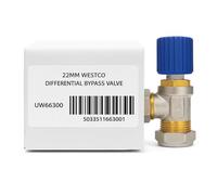 Westco 22mm Angle Differential Bypass Valve - Automatic Pressure Control | For Central Heating Systems | Automatic Pressure Control Valve