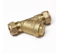Westco 22mm Brass Y Filter - Compression End Strainer Valve