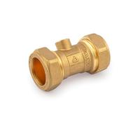 Westco 22mm Compression Brass Isolating Shut-Off Valve | WRAS Approved | Water Pipework 22mm Compression Fitting | Brass Shut-Off Isolating Valve