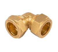 Westco 22mm Compression Equal Elbow J612 DZR Brass Fitting - C x C 90° Pipe Connector for Corrosion-Resistant Plumbing