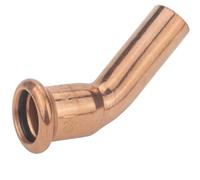 Westco 22mm Copper Press Fit Street Elbow 45 Degree - Socket x Spigot Pipe Bend Fitting for Hot & Cold Water, Central Heating & Plumbing