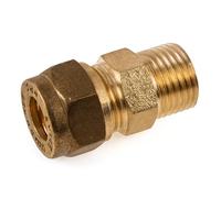 Westco 22mm x 1" Compression x Male Iron Coupling J600 DZR | Brass Pipe Fitting | Corrosion Resistant | Secure Water Joint