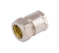 Westco 22mm x 3/4" Compression to Female Iron Coupling - Chrome Brass Pipe Connector J601CP