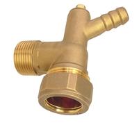 Westco 22mm x ¾ MBSP Brass Compression Male Elbow with Drain Cock | 22mm Compression x ¾ MBSP Male Connection | Brass Drain Cock Elbow