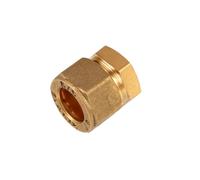 Westco 28mm Brass Compression Stop End Blanking Cap | WRAS Approved | No-Solder Push Fitting for Copper Pipe | Ideal for Plumbing & Central Heating, Hot & Cold Water