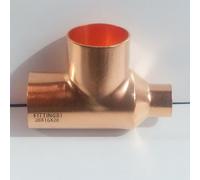 Westco 28mm x 15mm x 28mm Copper Reducing Tee EF26 - Pipe Branch Fitting | Connection Compatible with Standard Copper Plumbing Systems | Pack Reducing Tee Fitting for Pipe Branch Repairs