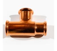 Westco 28x22x22mm Copper Reduced Press Fitting Tee Connector Water System | 28x22x22mm Copper Reduced Connection | Tee Connector for Press Fitting Water Systems