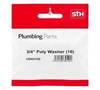 Westco 3/4" BSP Poly Washer (Pack of 10) - Durable Plastic Sealing Washers for Taps, Sinks & Plumbing Connections, Leak Prevention