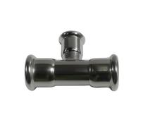 Westco Stainless Steel Press Fitting Reducing Tee 35x35x22mm - Water Press Connector for Plumbing & Heating