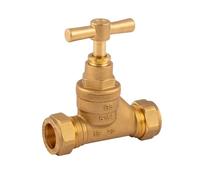 Westco WRAS 15 x 20mm Compression Brass Stopcock | Poly to Copper Valve | For Water Isolation Between Poly and Copper