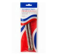 Westco WRAS Approved 1/2" x 300mm x 10mm Bore Braided Flexible Tap Connector Pair M12 Long & Short Tail - Stainless Steel