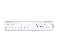 Westcott 10561 Acrylic Clear Ruler, 6 in