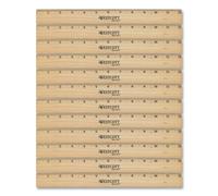 Westcott 12-inch Scale Wood Ruler, Beige, 12/Pack (17720)