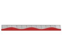 Westcott 12-Inch Wave Ruler, Red