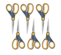 Westcott 17597 8-Inch Non-Stick Titanium Scissors for Office and Home, Blue/Gray, 6 Pack