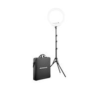 Westcott 18” Bi-Color LED Ring Light Kit with Batteries and Stand Professional Studio Continuous Lighting for Photography, Video Conferencing, Hair & Makeup Salons, Tattoo Studios, YouTube & TikTok