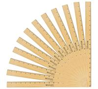 Westcott 18-Inch Wooden Ruler with Single Metal Edge, Clear Lacquer Finish, 12-Pack (05018)
