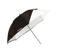 Westcott 2012 32 inch Optical White Satin with Removable Cover Umbrella - Black