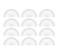 Westcott 4-Inch Transparent Protractor Set, Easy-to-Read Markings, 12-Pack (12925)
