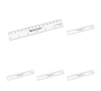 Westcott 6-Inch 150 mm Plastic Ruler - Clear (Pack of 5)