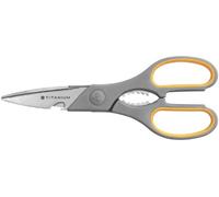 Westcott 8 inch Titanium Nitride Bonded Super Soft Grip Household Scissor - Grey/Yellow