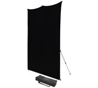 Westcott X-Drop Pro Wrinkle-Resistant Backdrop Kit - Rich Black - 8 x 8 ft.