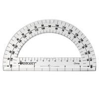 Westcott Acme United 11200 6-Inch Plastic 180 Degree Protractor, Clear
