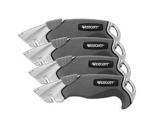 Westcott Aluminium Alloy Safety Cutter Knife (Pack of 4)
