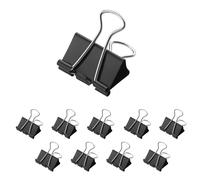 Westcott Binder Clips Metal 32 mm Black Pack of 12 | Stainless steel binder clips | For documents, files & packaging | Reusable | E-10703 00